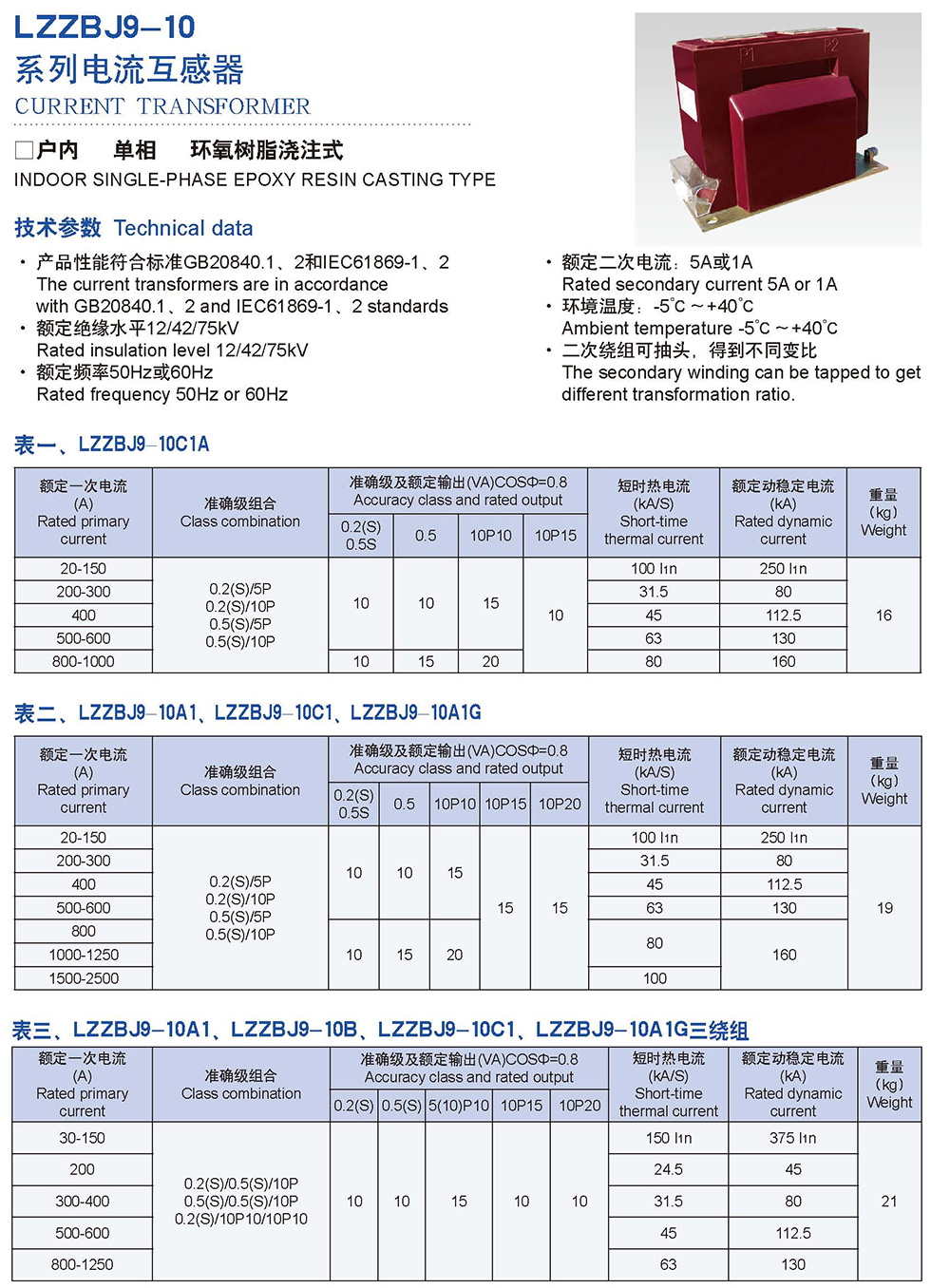 LZZBJ9-10 Transformer Products