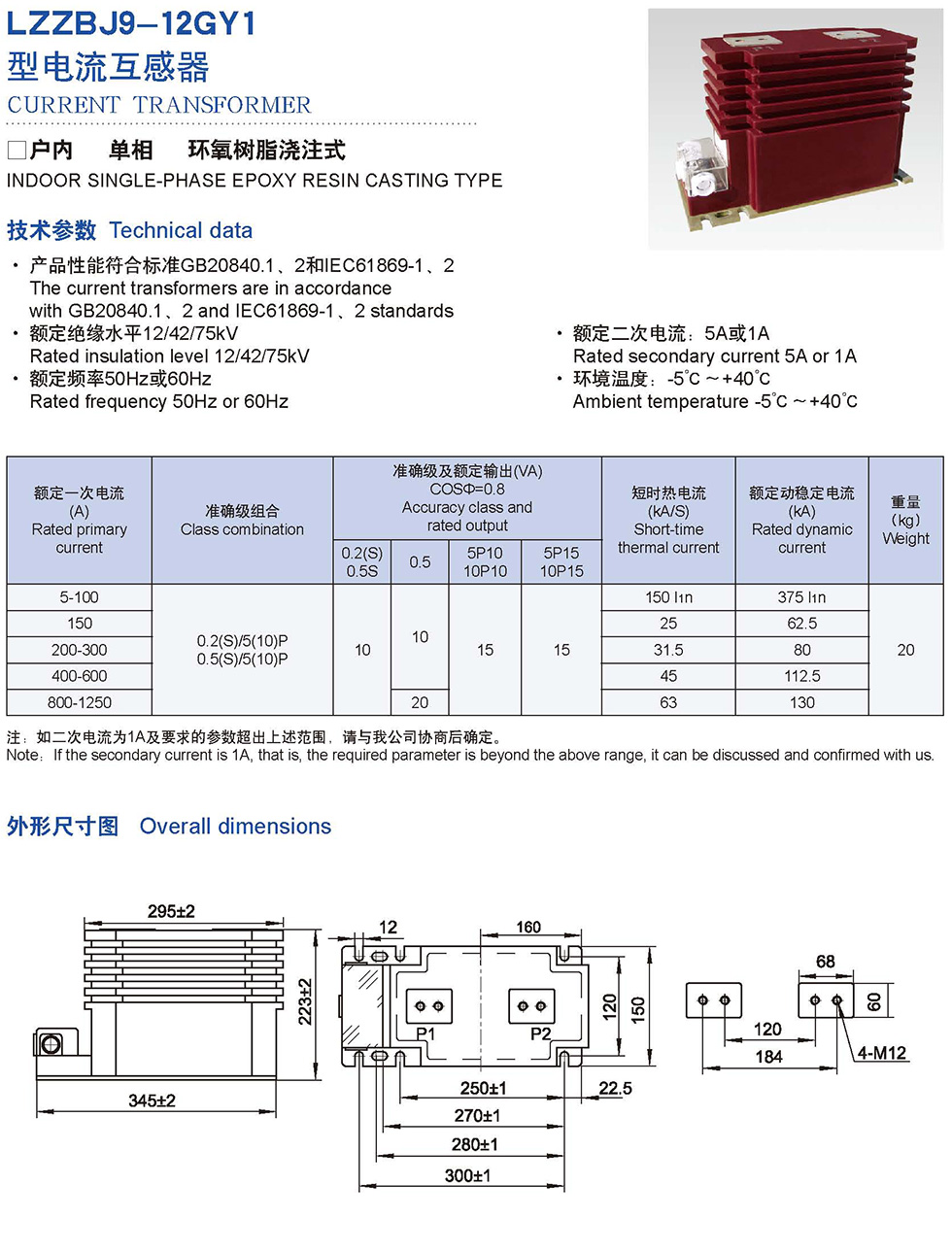 LZZBJ9-12GY1 Transformer Products